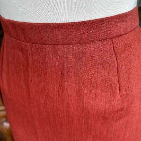 Givenchy Couture Rust Tweed Pencil Skirt Size Med( See Measurement..no size tag) - Picture 4 of 11